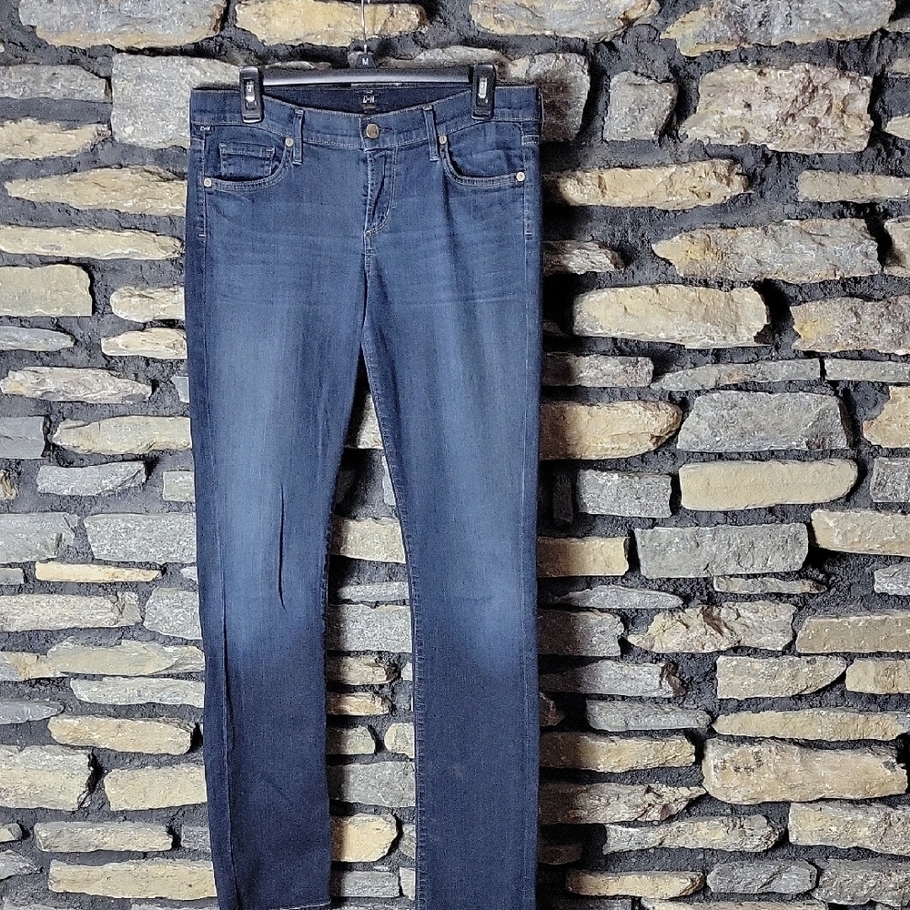 Citizens Of Humanity Blue Skinny Jeans with Contrast Stitching Sz 29